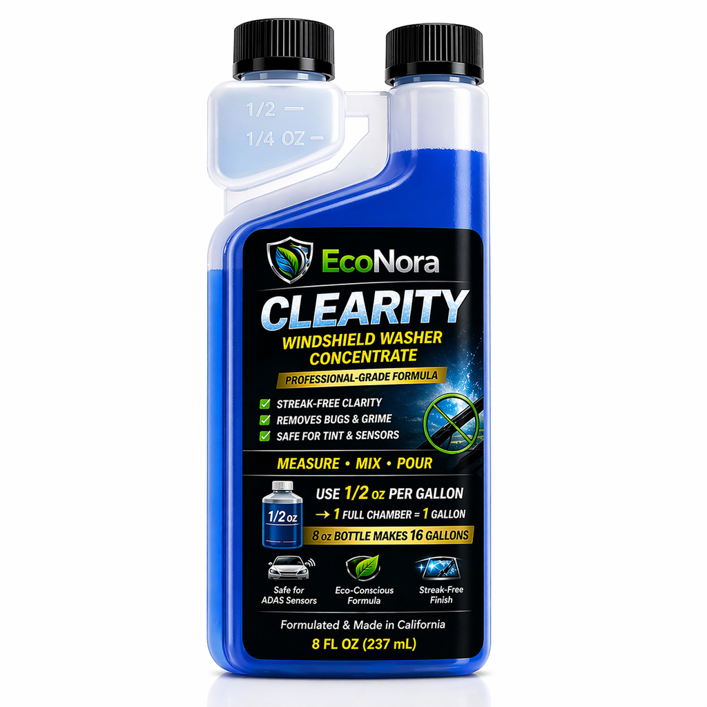 Clearity Windshield Washer Concentrate, Professional-Grade | 8 fl oz Makes 16 Gallons